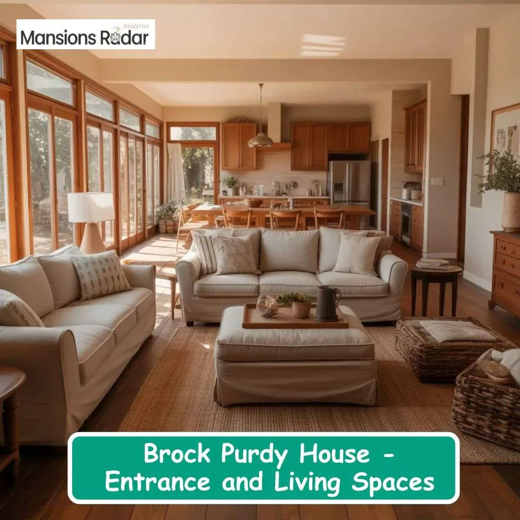 An open, sunlit living area inside the Brock Purdy House seamlessly blends comfort and style.