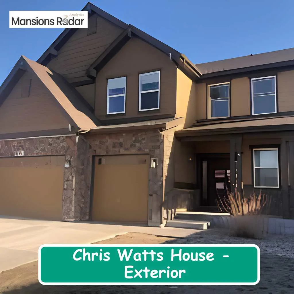 An outside look at the suburban facade of the notorious Chris Watts House in Colorado.