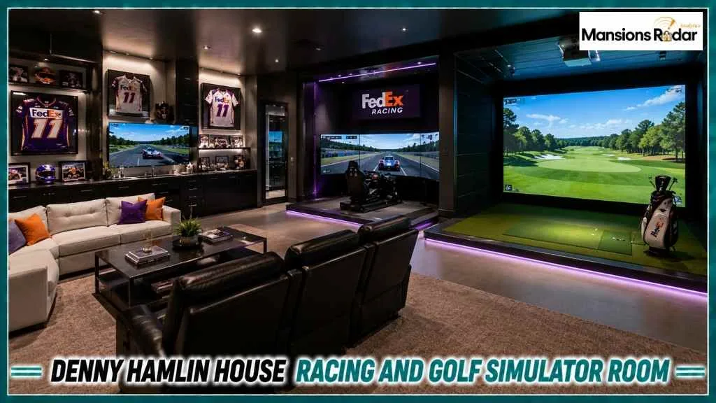 Denny Hamlin House Racing and Golf Simulator Room