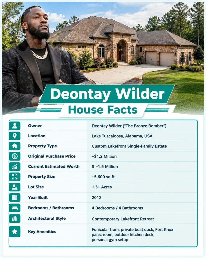 Deontay Wilder House Quick Facts