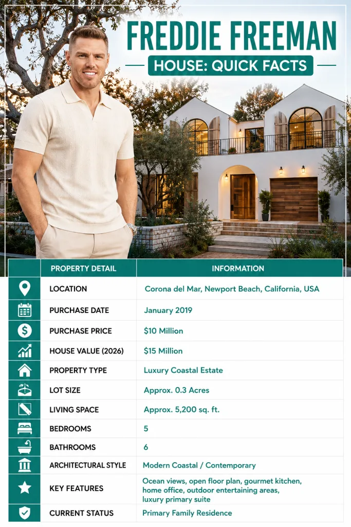 Freddie Freeman House Quick Facts