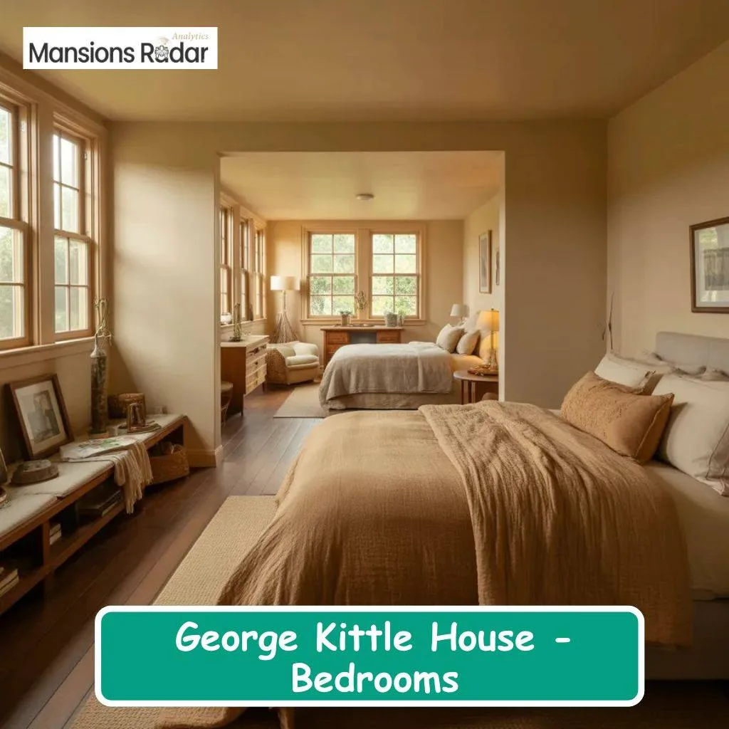 Warm, cozy neutral tones define the inviting guest suite inside the stunning george kittle nashville house.