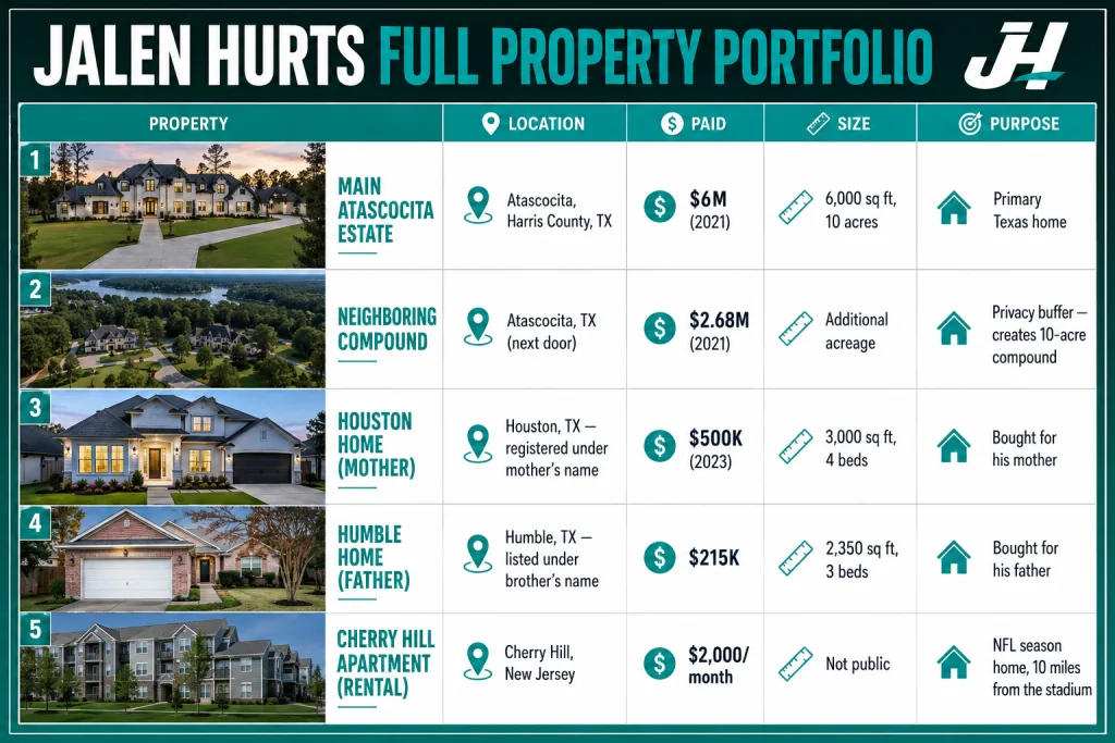 Jalen Hurts Full Property Portfolio