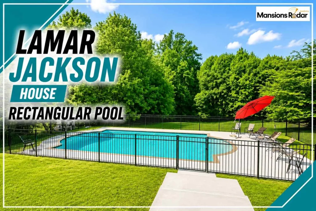 Lamar Jackson House rectangular pool