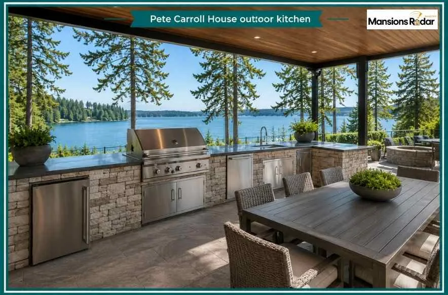 Pete Carroll House outdoor kitchen