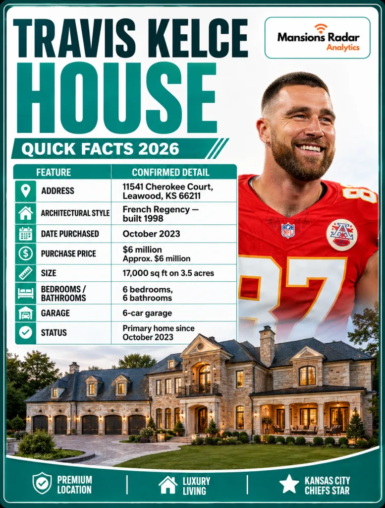 Travis Kelce House Quick Facts 2026