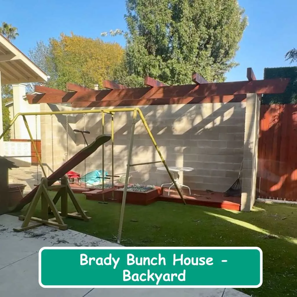 Brady Bunch House Backyard