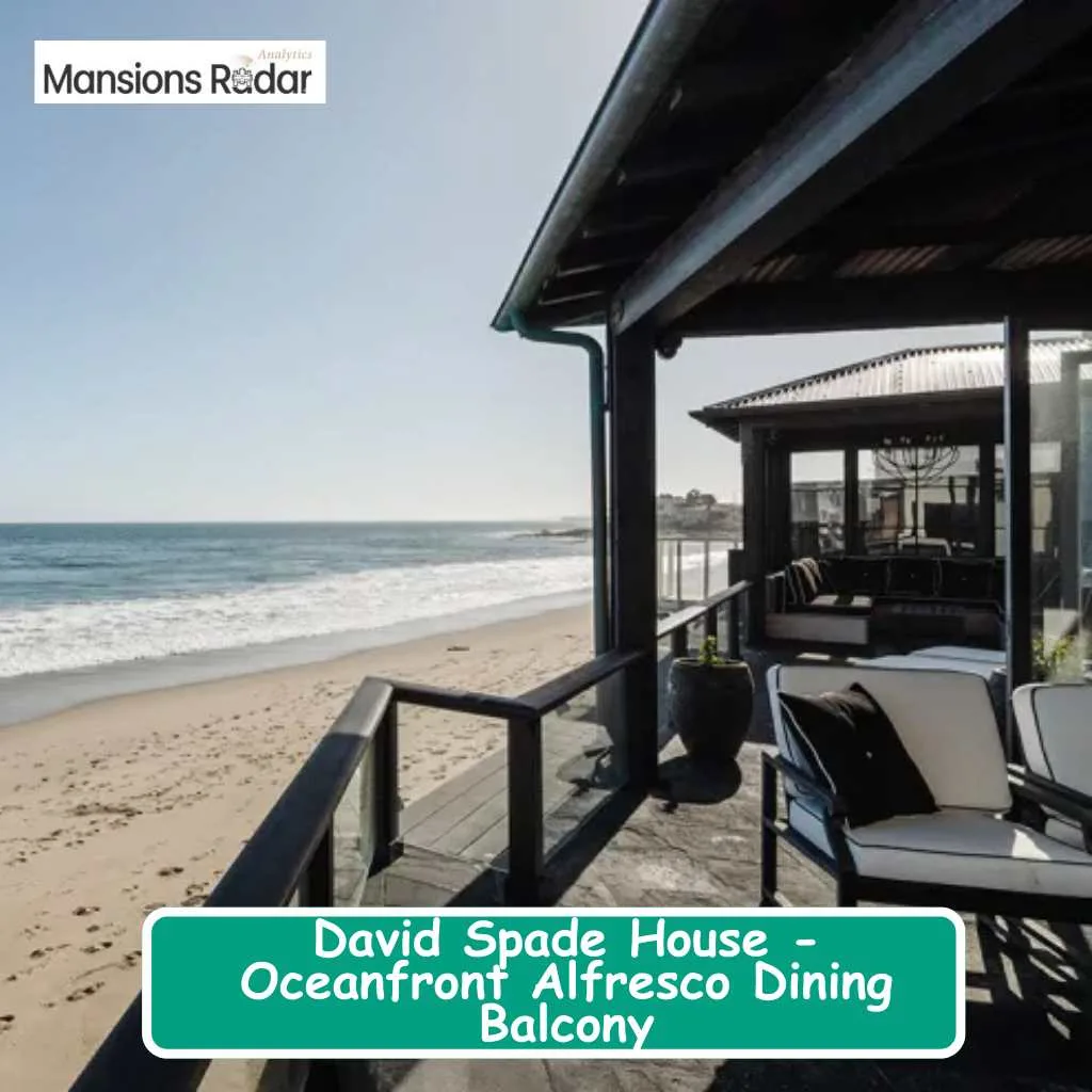 David Spade House Oceanfront Alfresco Dining Balcony