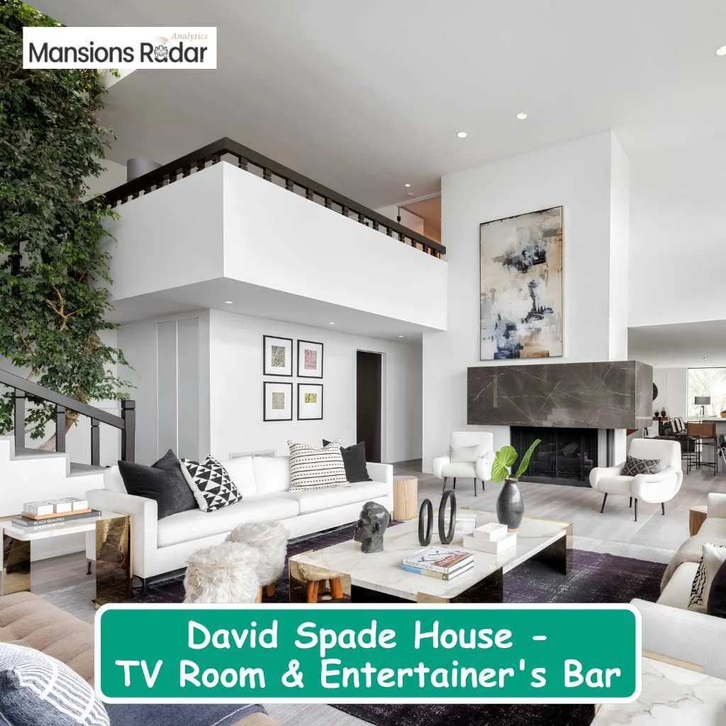 David Spade House TV Room and Entertainer's Bar