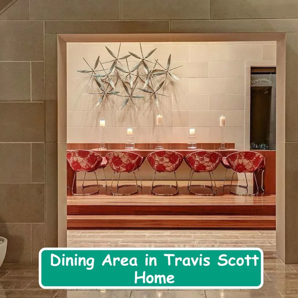 Dining Area in Travis Scott Home