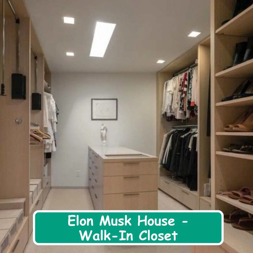 Elon Musk House Walk-In Closet