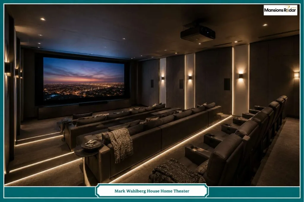 Home Theater of Mark Wahlberg House