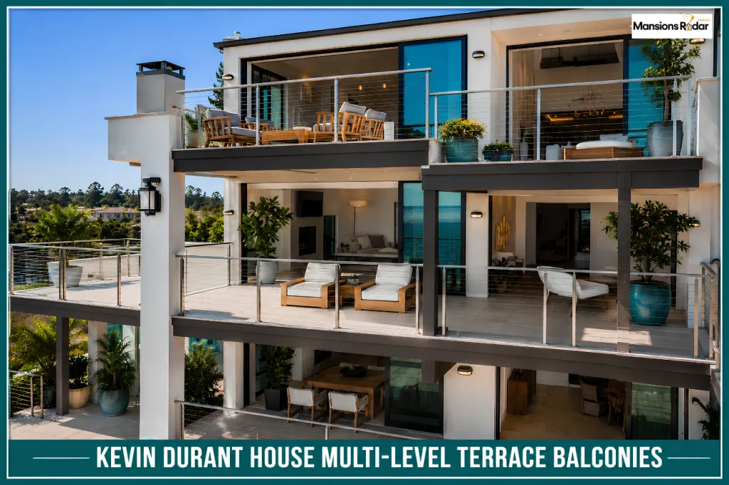 Kevin Durant House Multi-Level Terrace Balconies