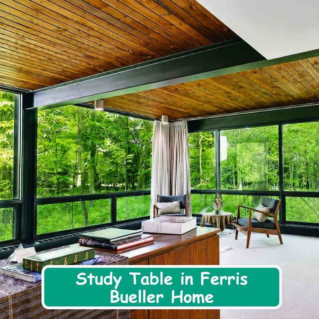 Study Table in Ferris Bueller Home
