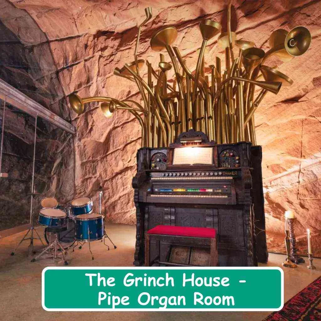 The Grinch House Pipe Organ Room