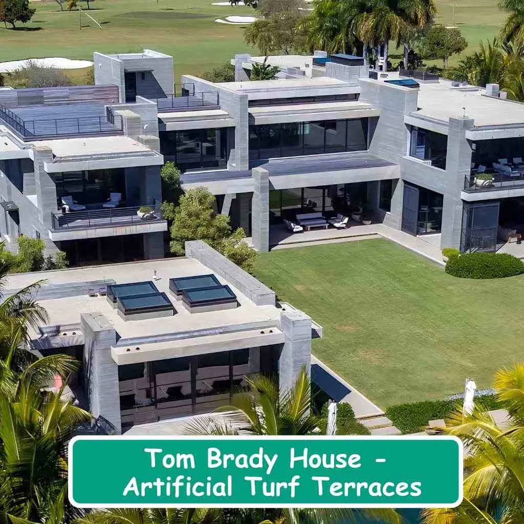 Tom Brady House Artificial Turf Terraces