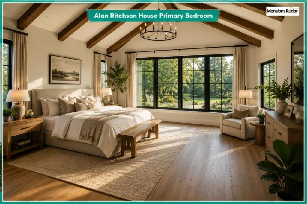 Alan Ritchson House Primary Bedroom