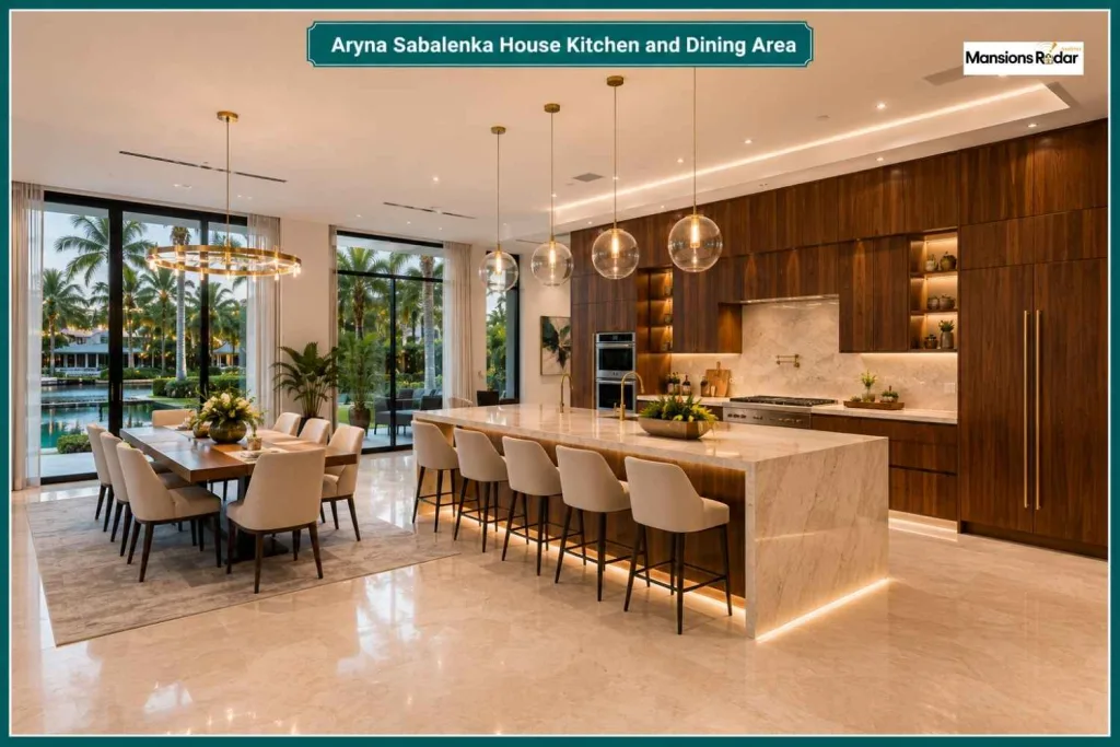 Aryna Sabalenka House Kitchen and Dining Area