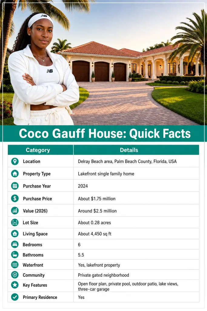 Coco Gauff House Quick Facts