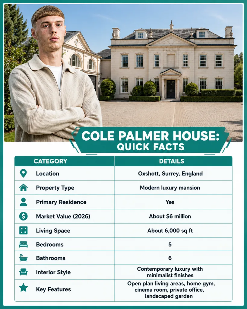Cole Palmer House Quick Facts