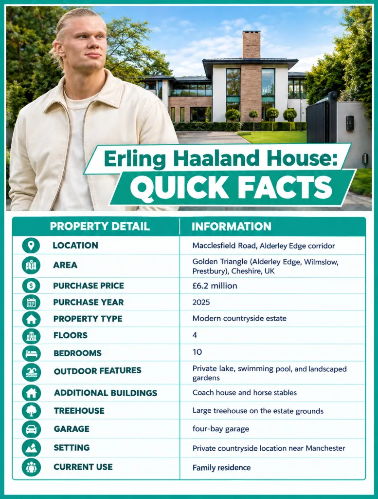 Erling Haaland House Quick Facts