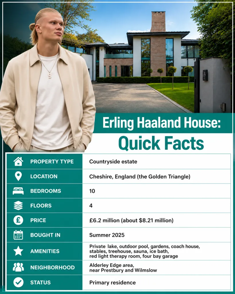 Erling Haaland House Quick Facts
