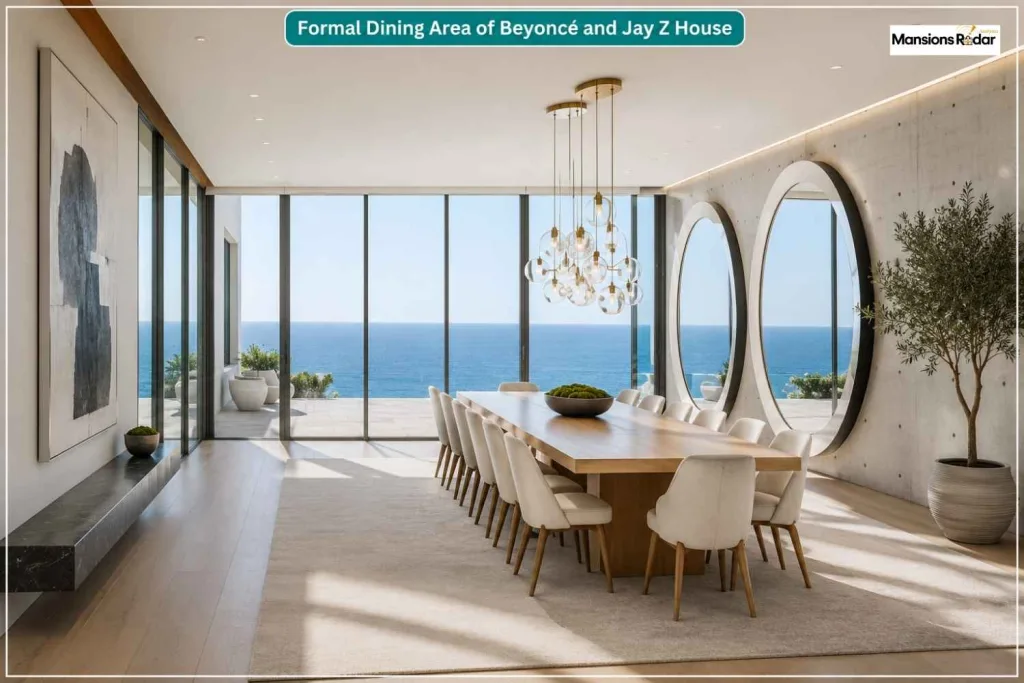 Formal Dining Area of Beyoncé and Jay Z House