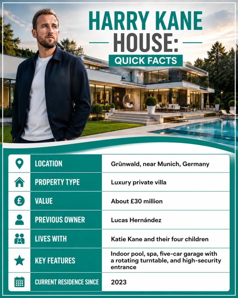 Harry Kane House Quick Facts