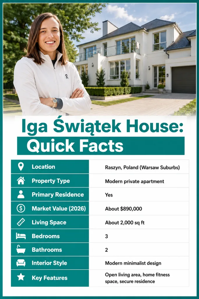 Iga Świątek House Quick Fact