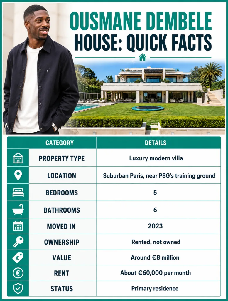 Ousmane Dembele House Quick Facts