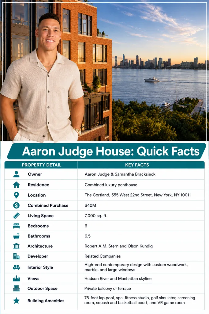 Aaron Judge House Quick Facts