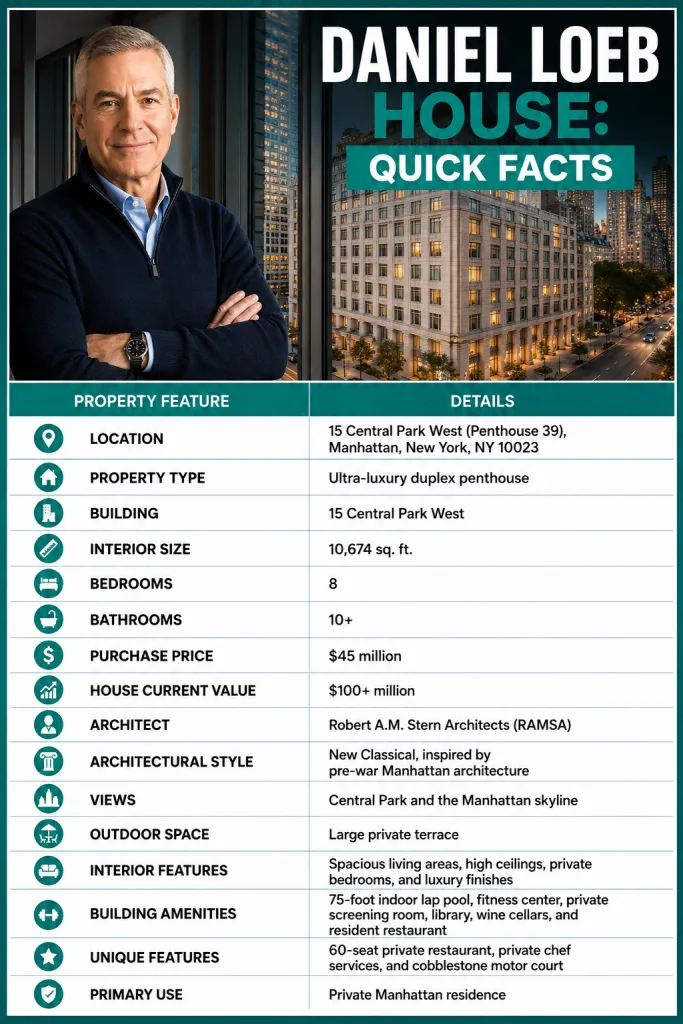 Daniel Loeb House Quick Facts