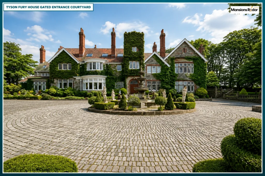Tyson Fury House Gated Entrance Courtyard
