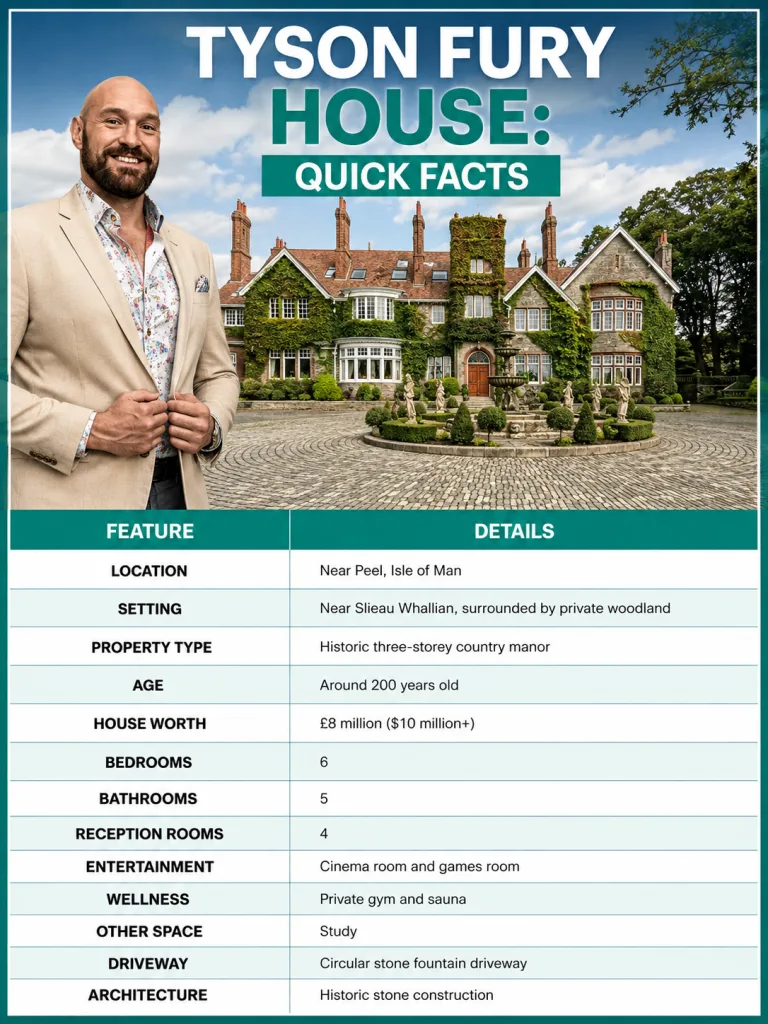 Tyson Fury House Quick Facts