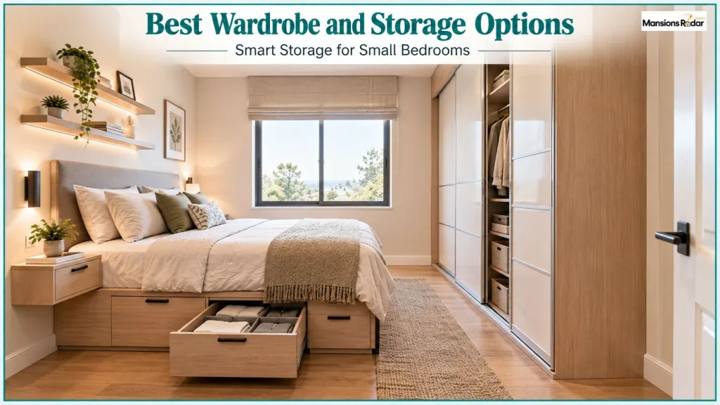 10×10 bedroom with smart, space-saving storage solutions