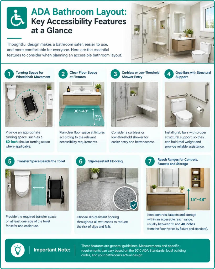 ADA Bathroom Layout Requirements at a Glance