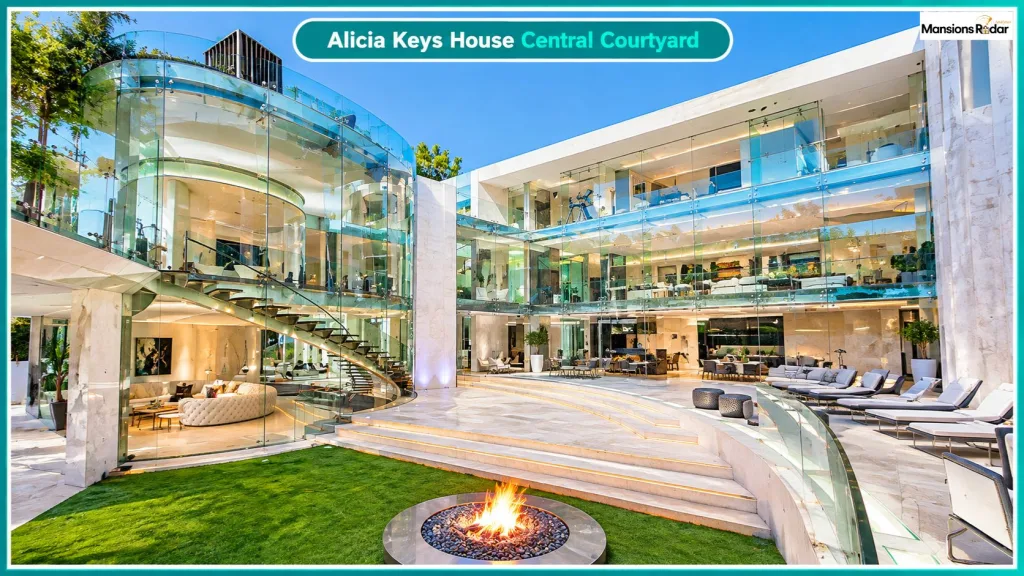 Alicia Keys House Central Courtyard