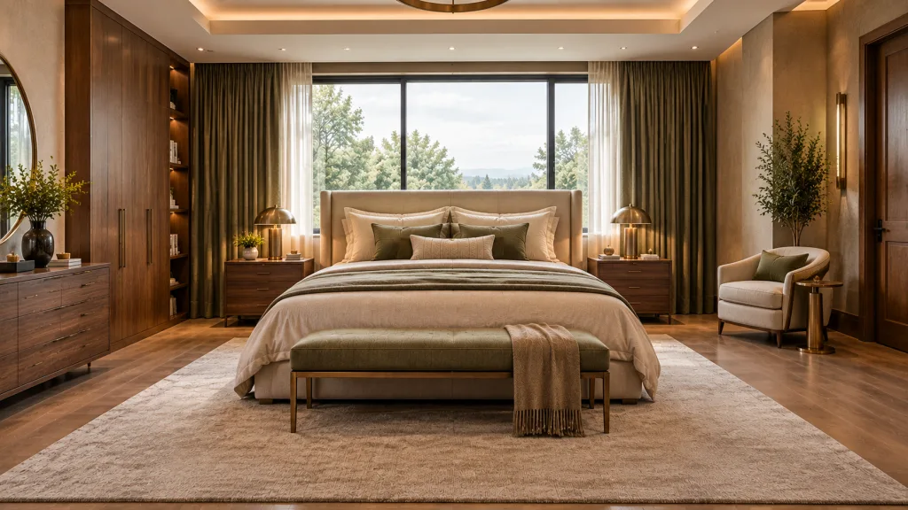 Bedroom With a Window Behind the Bed