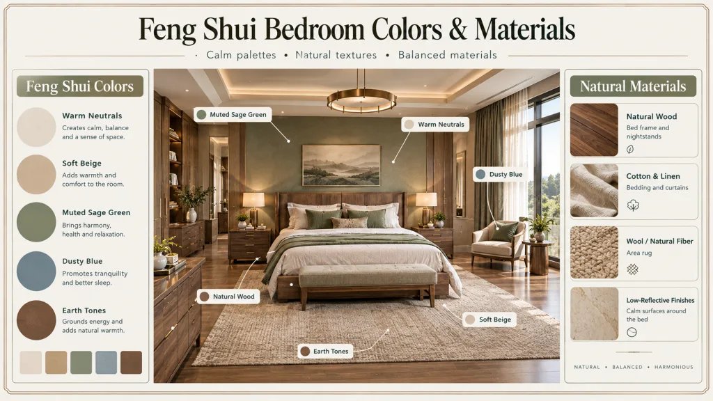 Feng Shui Bedroom Colors & Materials