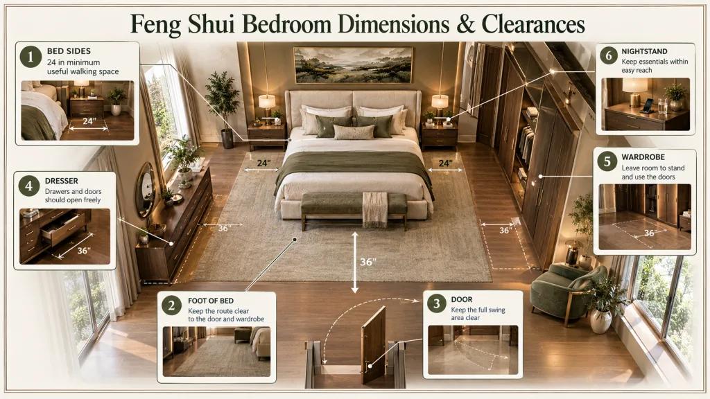 Feng Shui Bedroom Dimensions & Clearances