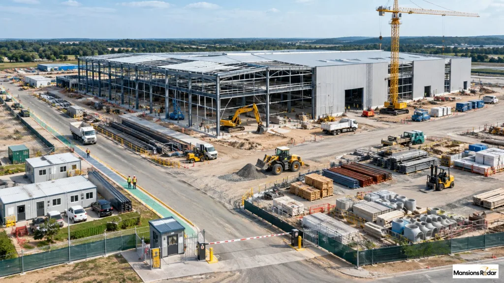 High-Rise Construction Site Layout
