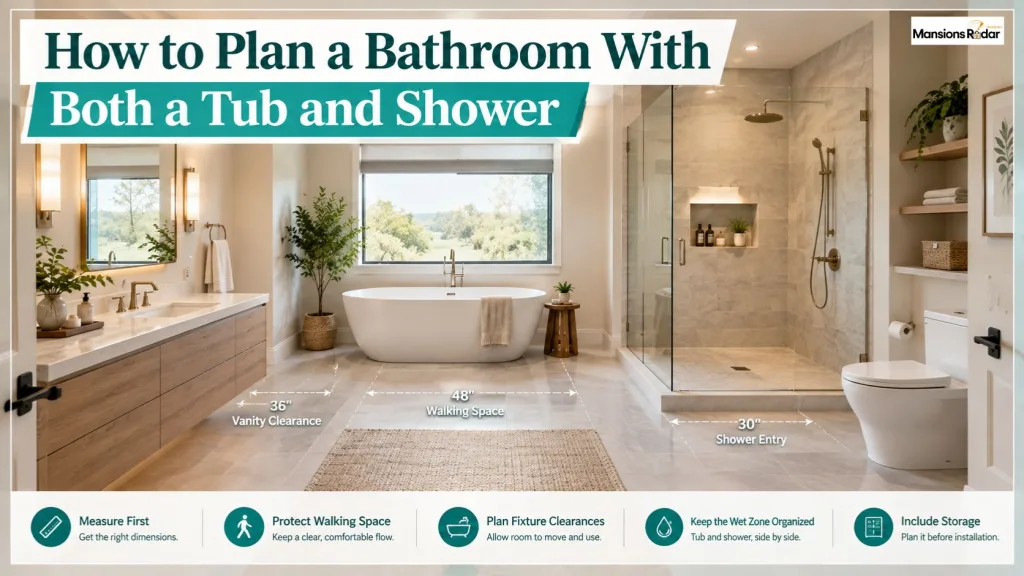 How to Plan a Bathroom With Both a Tub and Shower