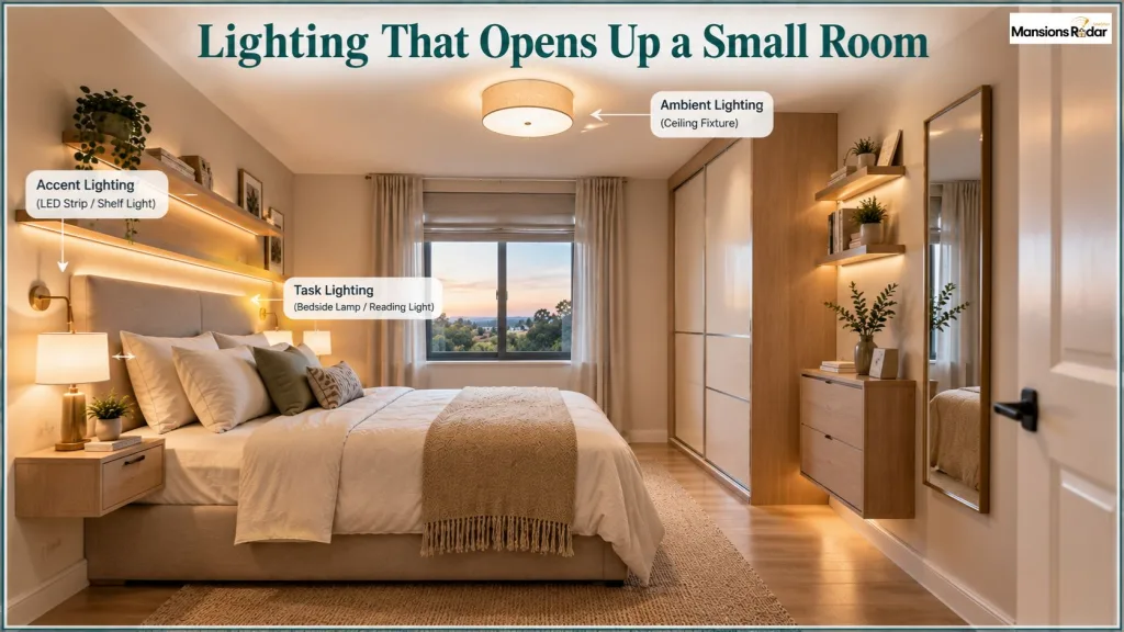 Lighting That Opens Up a Small Room