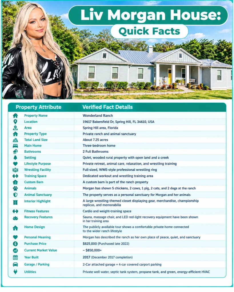 Liv Morgan House Quick Facts