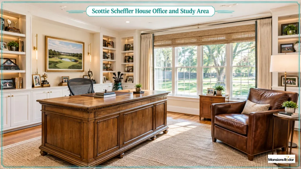 Scottie Scheffler House Office and Study Area