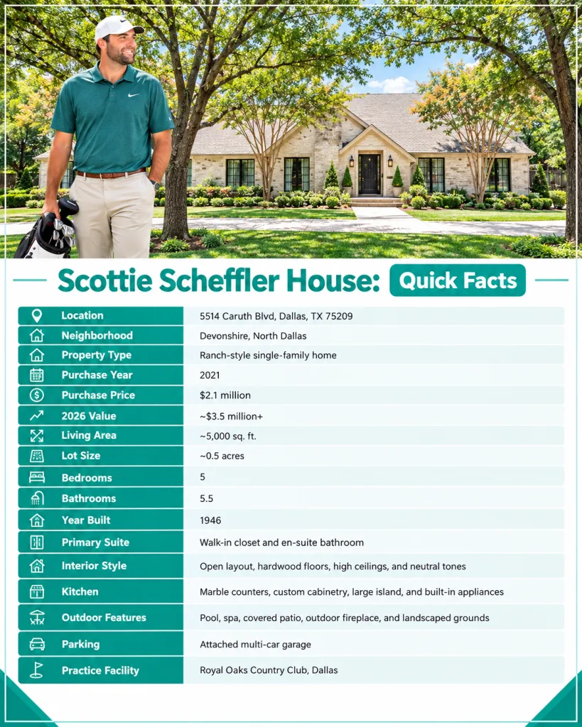 Scottie Scheffler House Quick Facts