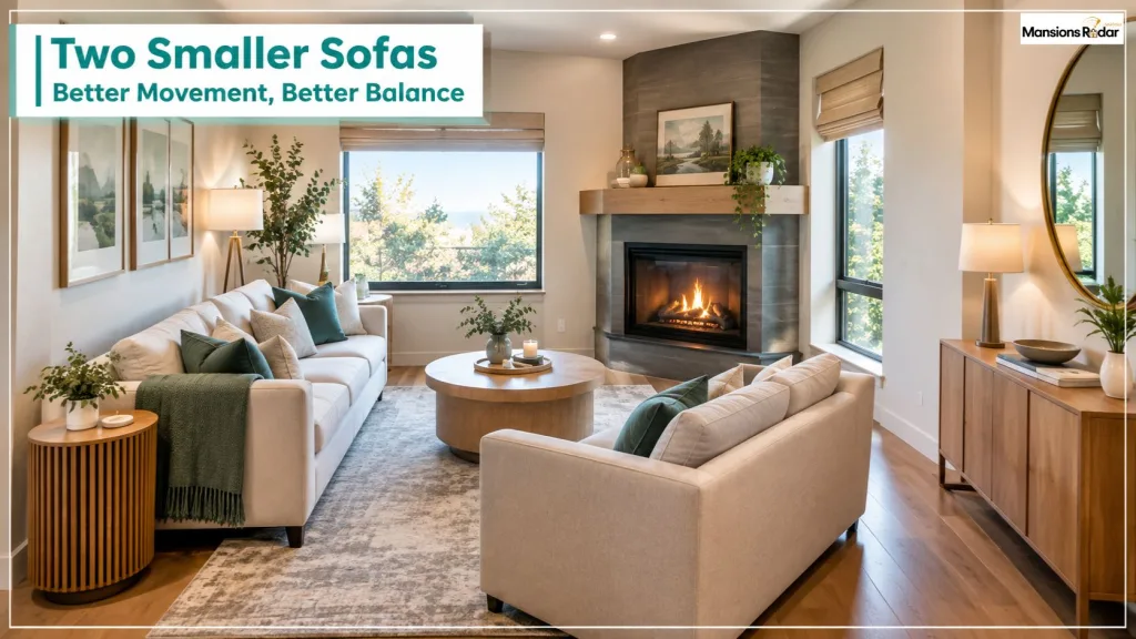 Use Two Small Sofas Instead of One Large Sofa