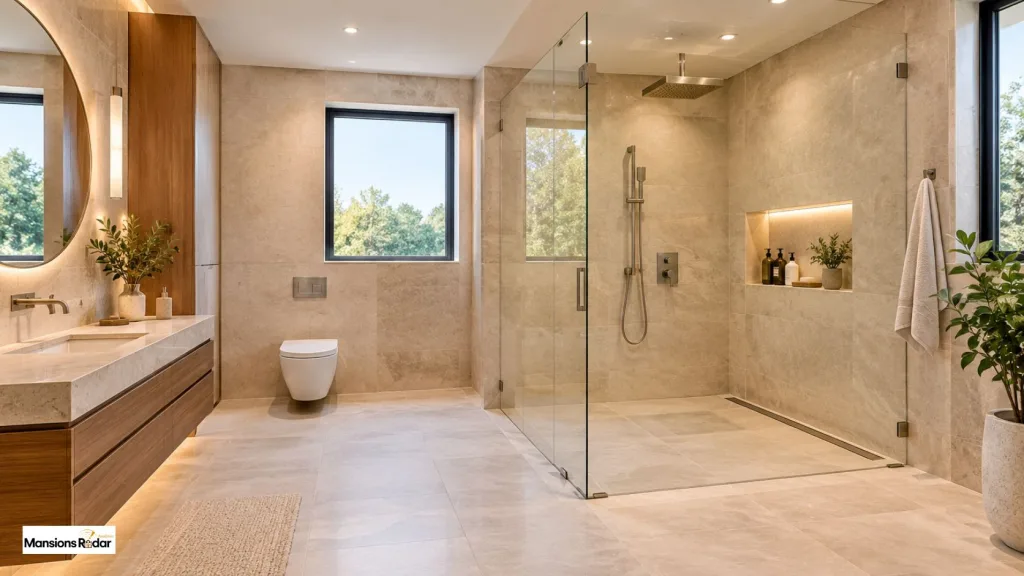 Walk-In Shower Layout
