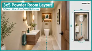 3x5 Powder Room Layout 5 Smart Ideas for a Small Bathroom.