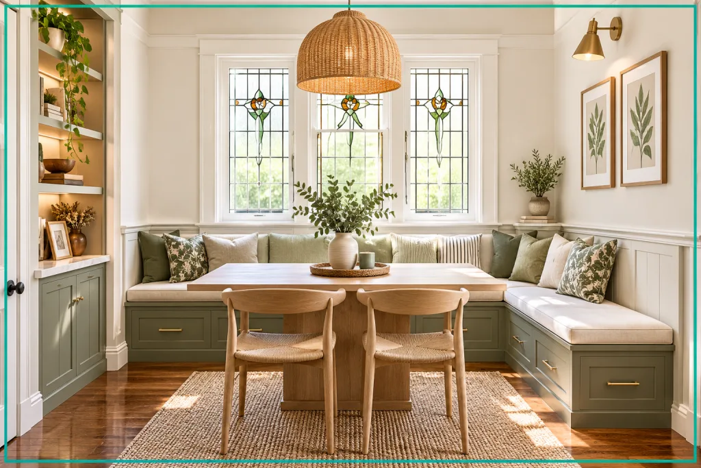 Add Banquette Seating For Small Dining Room